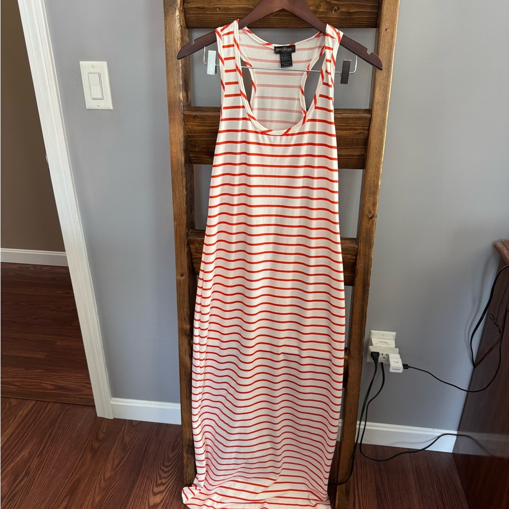 Striped Sleeveless Maxi Dress